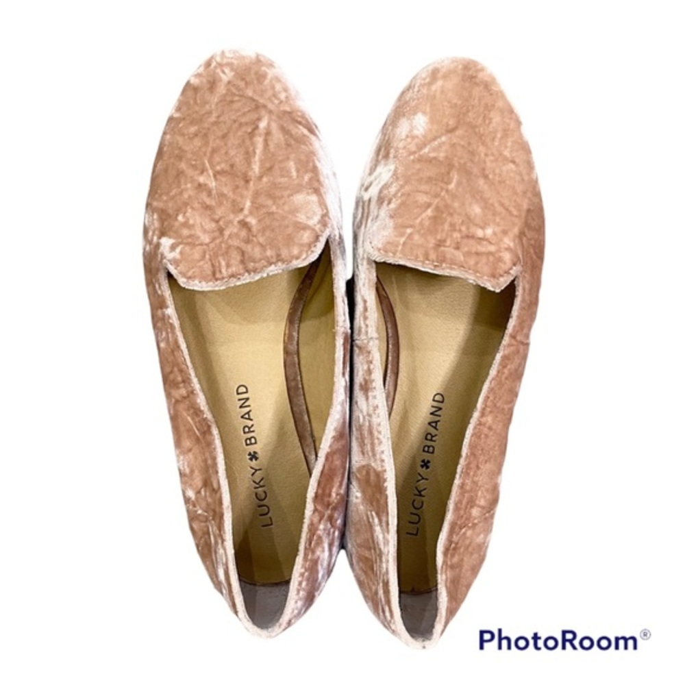 Lucky Brand Velvet Blush Pink Flats